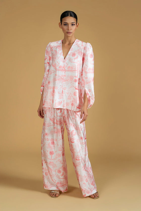 Trouser Jackomo Lace Jouy Light Pink